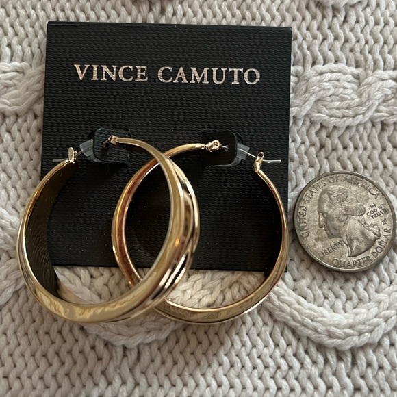 Vince Camuto Jewelry - Vince Camuto Designer Gold Hoop Earrings Fashion Jewelry